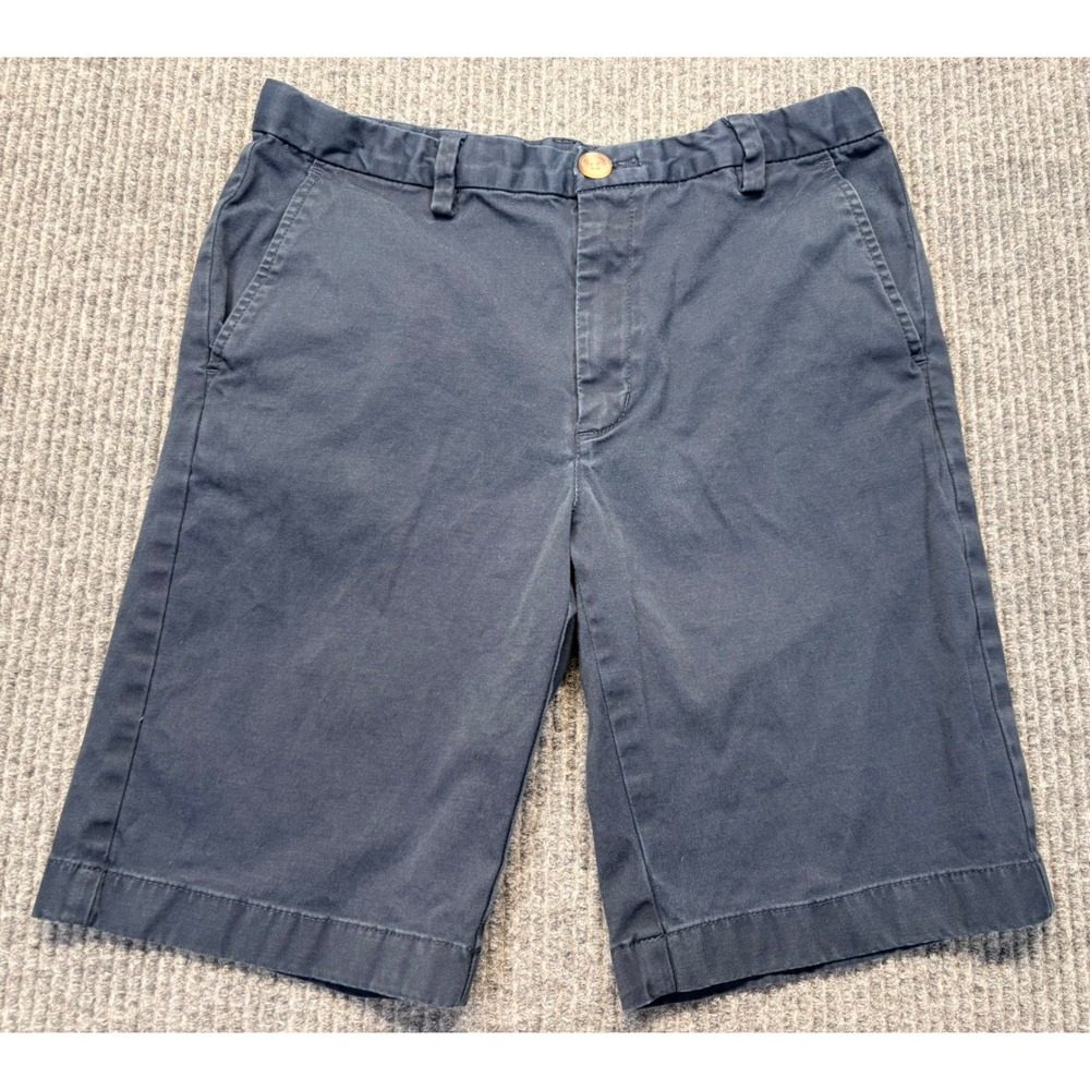 Vineyard Vines Boys Navy Blue Chino Shorts Size 14 Stretch Cotton
